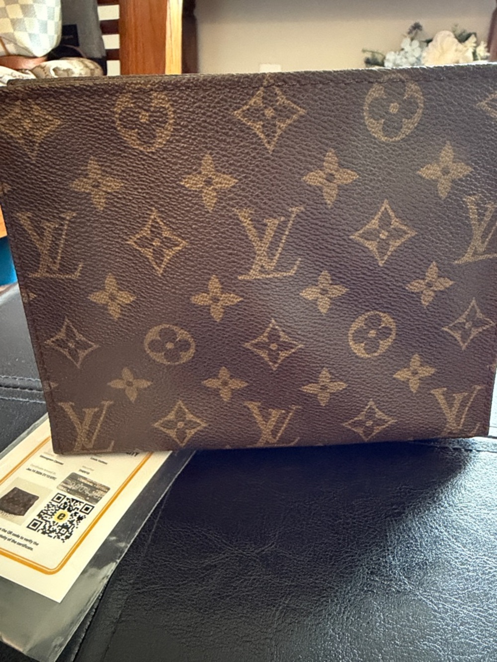 Louis Vuitton Monogram Canvas Pouch in Brown and Tan - Picture 10 of 11